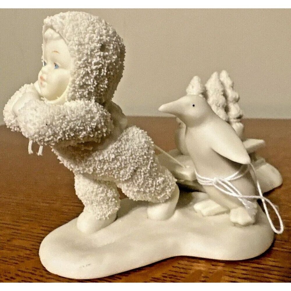 Snowbabies Bringing Starry Pines Dept 56 6862-4 Penguin Sled Christmas Figurine - Picture 1 of 1